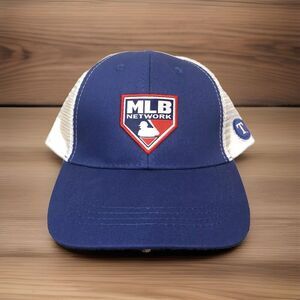 MLB Network Texas Rangers Blue White Mesh Trucker Hat Cap Adjustable Snapback